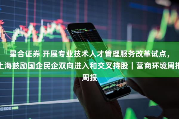 星合证券 开展专业技术人才管理服务改革试点，上海鼓励国企民企双向进入和交叉持股｜营商环境周报