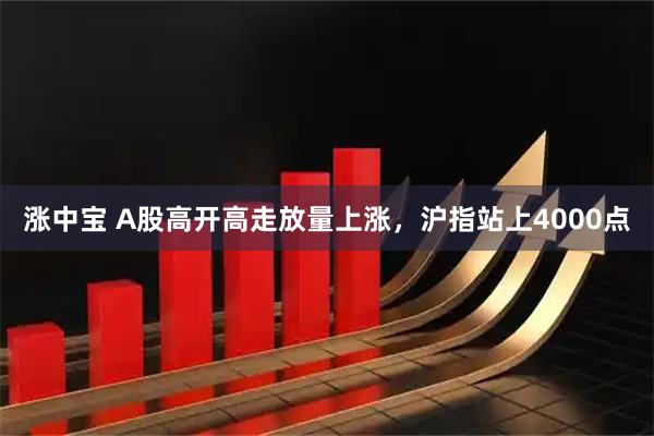 涨中宝 A股高开高走放量上涨,沪指站上4000点